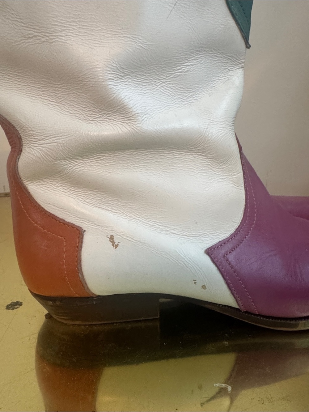 Colorblock Cowboy Boots - Picture 5 of 7